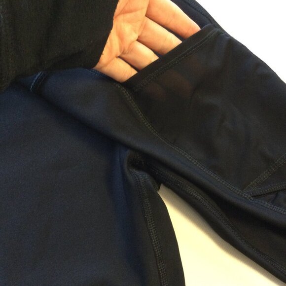 X by Gottex Active Capri Leggings Large Black Mesh Blocks Side Pocket - Picture 5 of 9